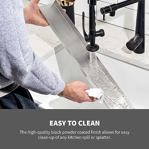 StoveShelf 30" Length Stainless Steel Finish Magnetic Shelf for Kitchen Stove - Kitchen Storage Solution with Zero Installation - Over Stove Spice Rack Organizer