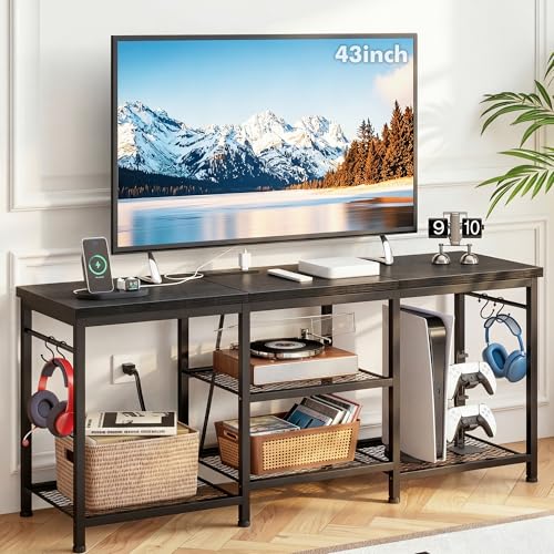 TV Stand for Tvs Up to 50 Inch, Entertainment Cent... (Metal, Wood)