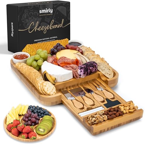 Charcuterie Board Set with Serving Accessories, Ba... (Lightbrown | Bamboo)