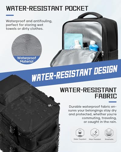 WONHOX Vacuum Seal Backpack for Travel with Air Pump Compression Vacpack Carry on Flight Approved Daypack Laptop Space Saver Bags Storage with Vacuum System 18x14x8 inches Travel Bag Women Men Black