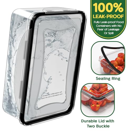 56 PCS Food Storage Containers with Lids Airtight (28 Boxes - 28 Lids)