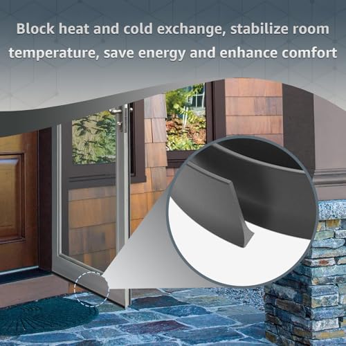 2Pcs Replacement for Andersen Storm Door Botton Sweep Fin Weatherstrip | Compatible with Andersen Pull-Down Storm Door Bottom Seal Sweep Replacement - Black