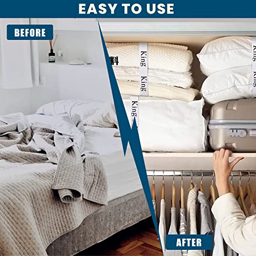 12pcs Bed Sheet Organizers and Storage Bands | for Closet Organization Linen Labels King Twin Full Queen Bedding Bands Elastic Sheet Straps