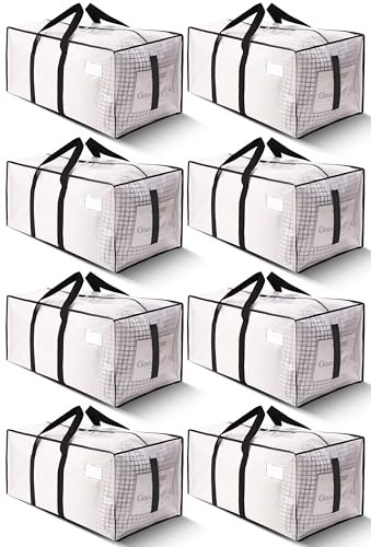 Supports 200lbs Heavy Duty Moving Bags - Strong Zi... (8 Count)