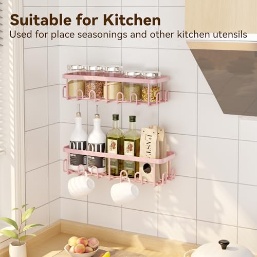 Shower Caddy Adhesive, Rustproof Shower Organizer, Wall Shower Rack | Large Capacity Shower Shelves for Inside Shower, No Drill Shower Storage, Shampoo Shower Holder, Bathroom Shower Shelf
