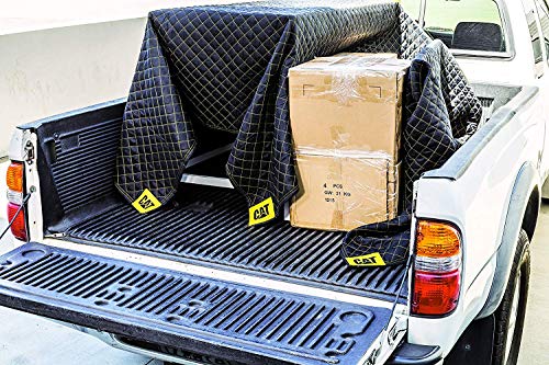 Cat 980411N Heavy Duty Moving Blanket, Non-Woven Utility Cover with Quilted Padding, Cargo Protection, Storage Furniture Packing 72 Inch by 60 Inch-980411N, Black