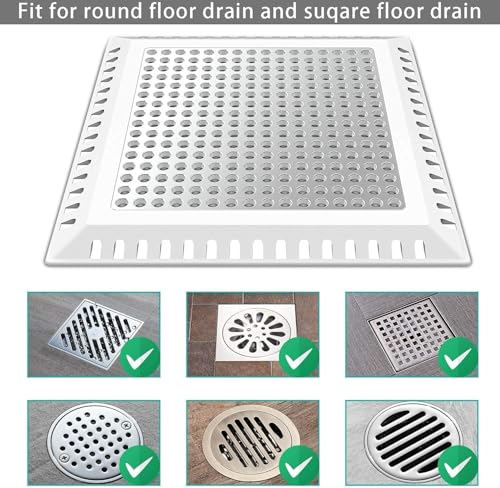 Aojuxix Shower Drain Hair Catcher/Drain Protector/Shower Drain Cover | Stainless Steel and Silicone Hair Trap for Bathroom Floor Drain (Patented Product)