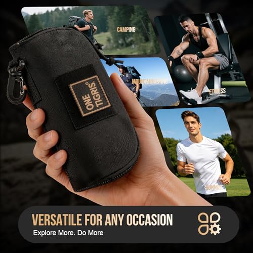 ONETIGRIS Tactical Hard Shell Eyeglasses Case, MOLLE Sunglasses Pouch | Fits most regular glasses,1000D nylon hard shell glasses case, crush-proof PP liner, inner pocke, quick-access two way zipper