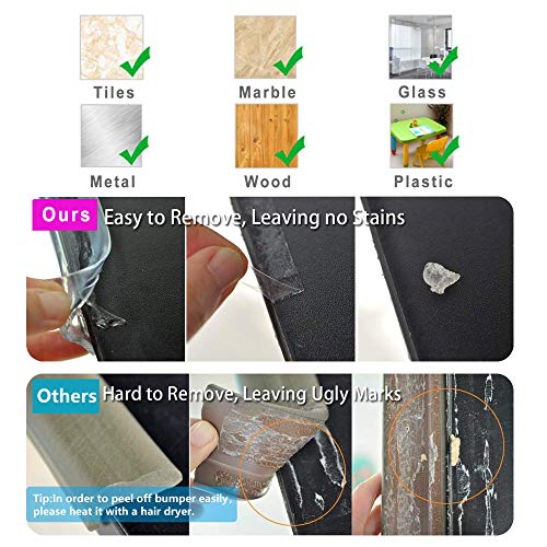 Edge Protector 100% Silicone, Baby Proofing Thin Corners Clear Guards, Pre-Tape Adhesive Soft for Kids Safety, Child Table Cabinets Furniture Bumper, 12 FT