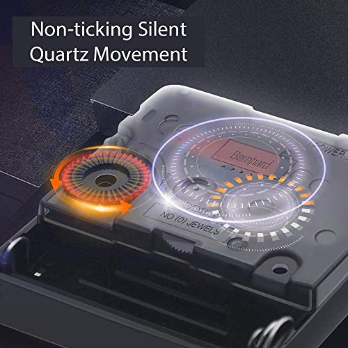 Bernhard Products Retro Wall Clock 9.5 Inch Blue Kitchen 50's Vintage Design Round Silent Non Ticking Battery Operated Quality Quartz Clock (Robin Egg Blue)