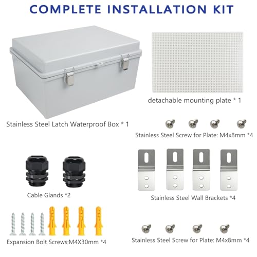 Electrical Junction Box (Grey / 14.2"x10.2"x6.7")