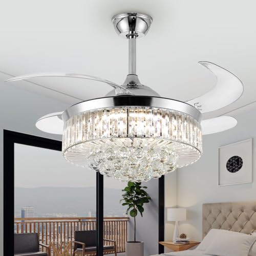 Crystal Ceiling Fan with Light