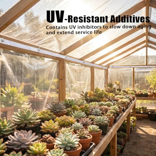 Clear Tarps Heavy Duty Waterproof Vinyl Patio Tarp