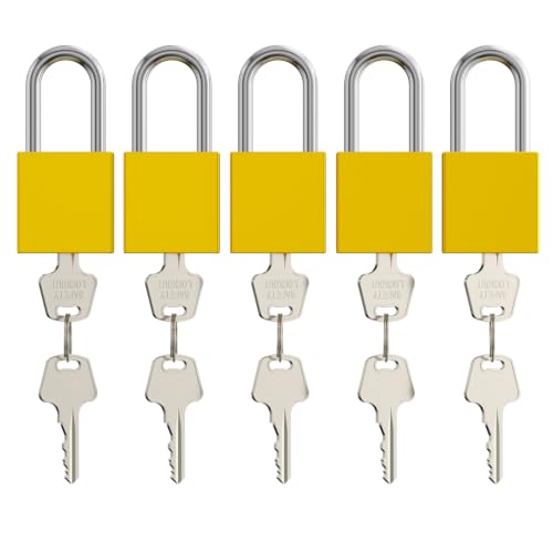 5 Pack Aluminum Safety Padlocks