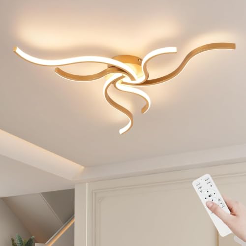 Modern Dimmable Ceiling Light LED Acrylic Flush Mount Ceiling Light with Remote
