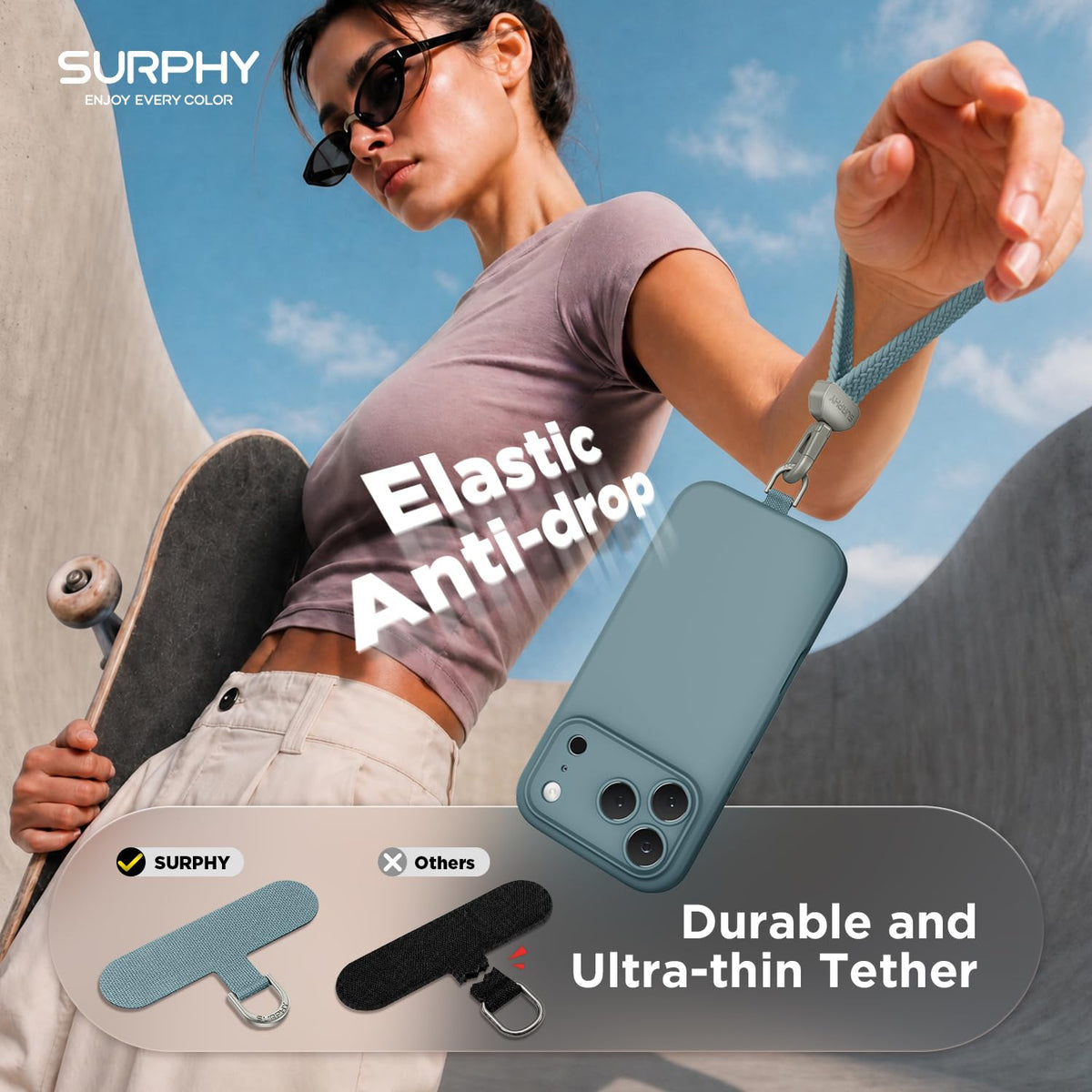 Elastic Phone Wrist Strap (Cactus Green)