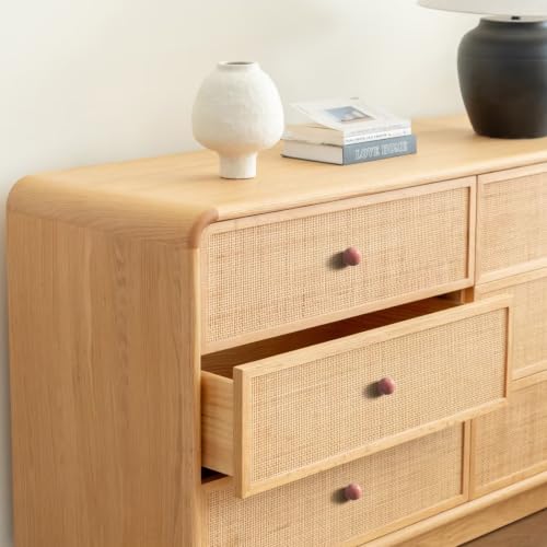 Natural Marble Round Cabinet Knobs (Red)