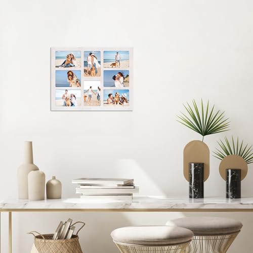 4x6 Collage Picture Frame (Rustic White / 13x17in (1Pack))