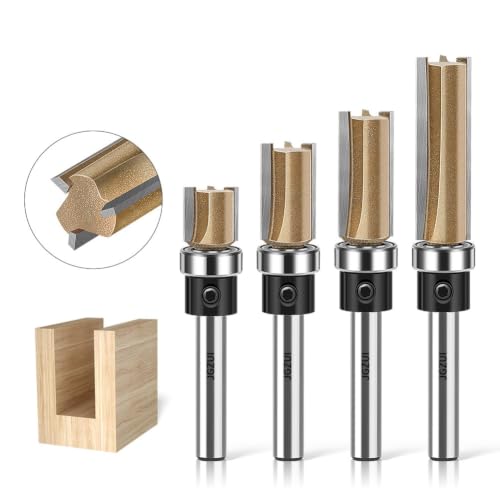 3 Flute Bottom Bearing Flush Trim Router Bit Set 1