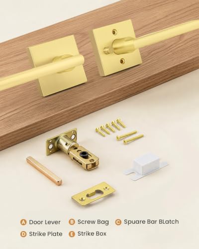 Gold Door Handles Interior (Brushed Gold)
