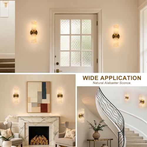 Natural Stone Alabaster Wall Sconces