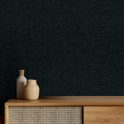 Woven Fabric Peel and Stick Wallpaper Subtle Linen Texture Grasscloth Washable Thick Self