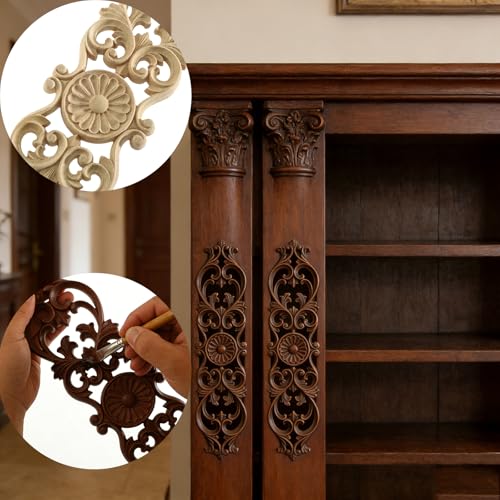 Wooden Carved Onlays Appliques (40x9.5cm/15.75"x3.74")