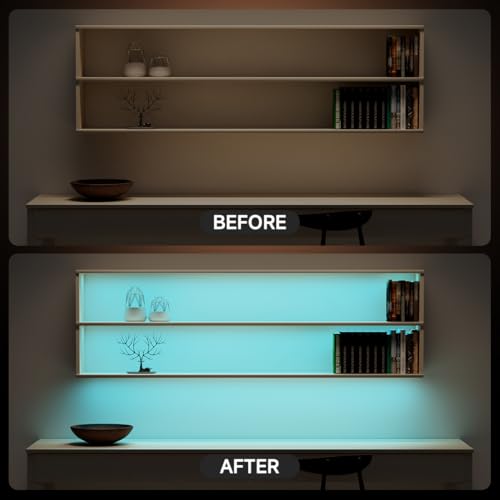 FCOB COB LED Strip Lights 5V USB Powered Ice Blue Color for TV (Ice Blue / 9.8FT)