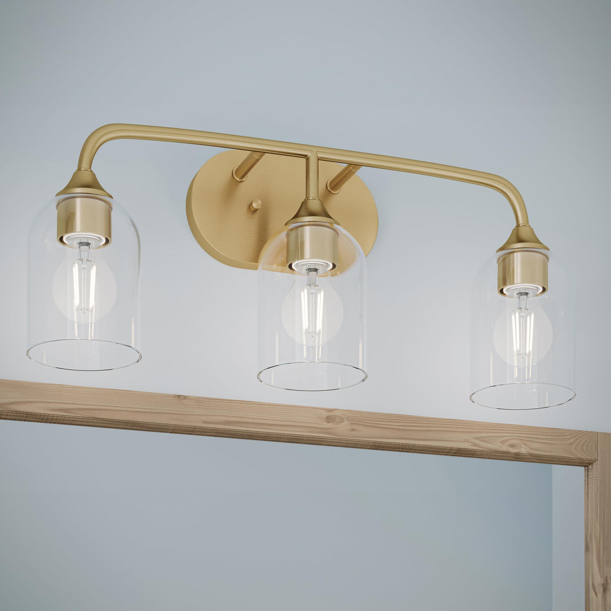 Ilia 3 Light Vanity Light (Brushed Gold / 3-Light)