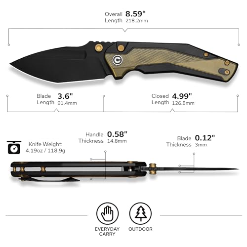 Wellmax Folding Knife (Black/Yellow)