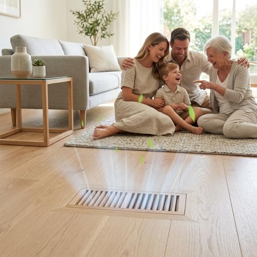 4x10 Inch Oak Floor Register (4x10 / Red-1pcs)