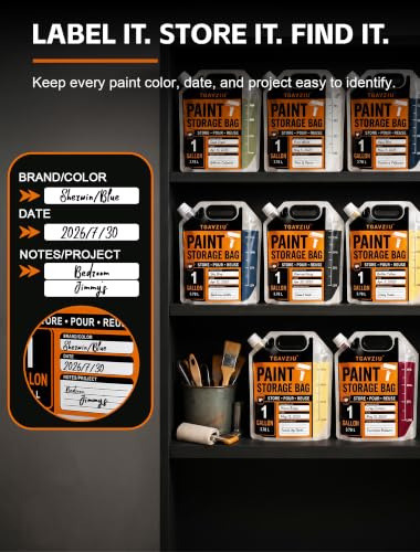 8 Pack Paint Storage Bags
