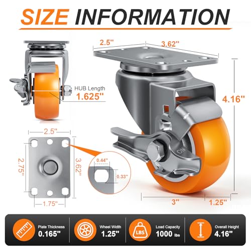 3 Inch Caster Wheels