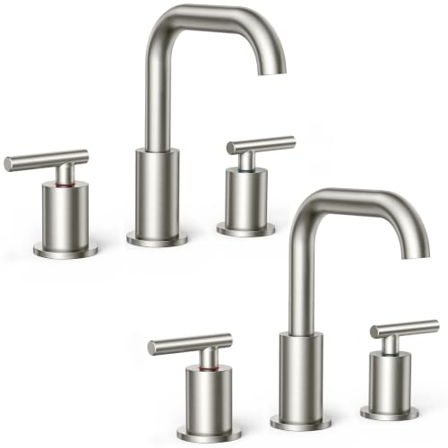 Bathroom Sink Faucet 3 Hole Widespread 8 Inch 2 Handle