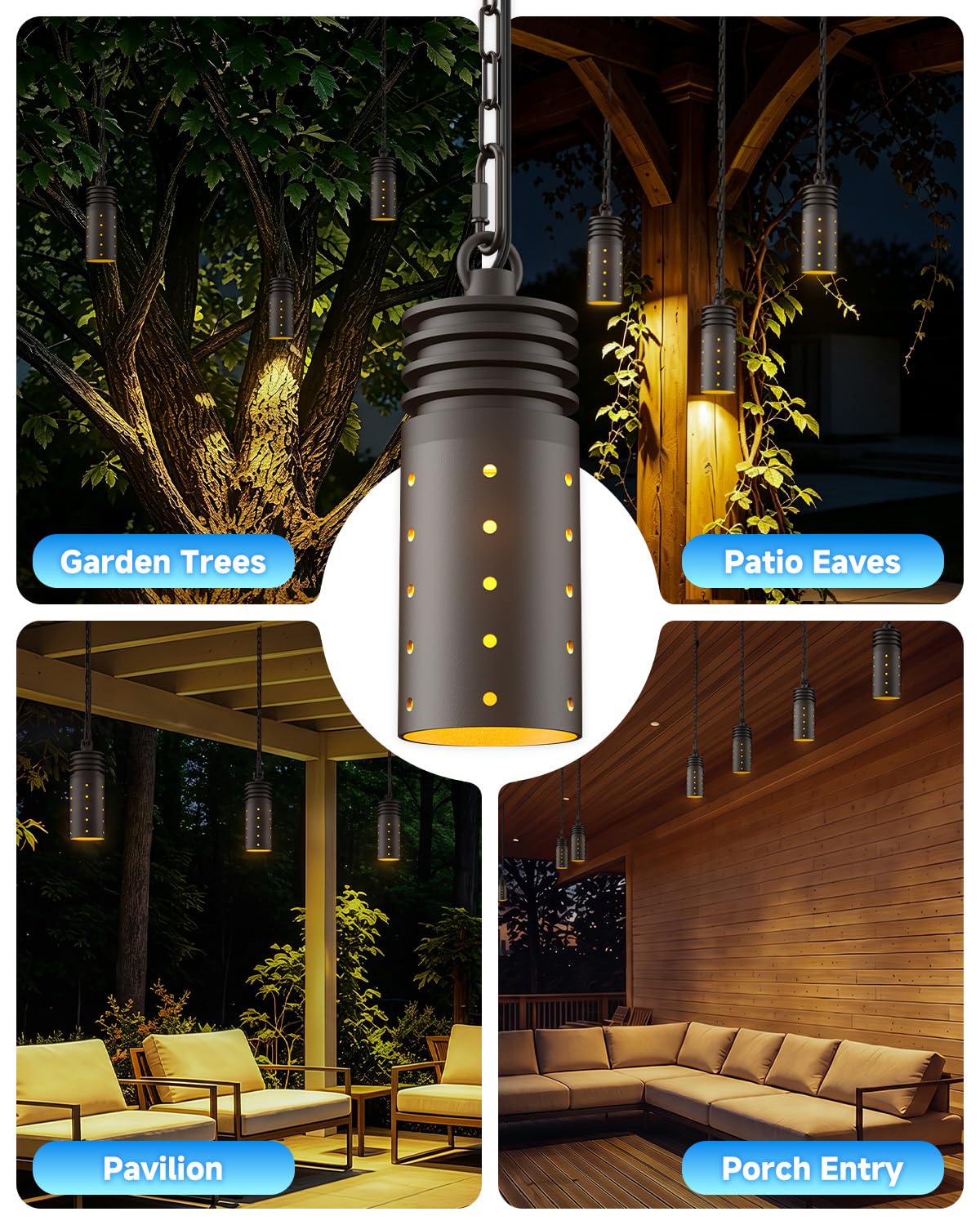 12V Outdoor Pendant Light (4-Pack)