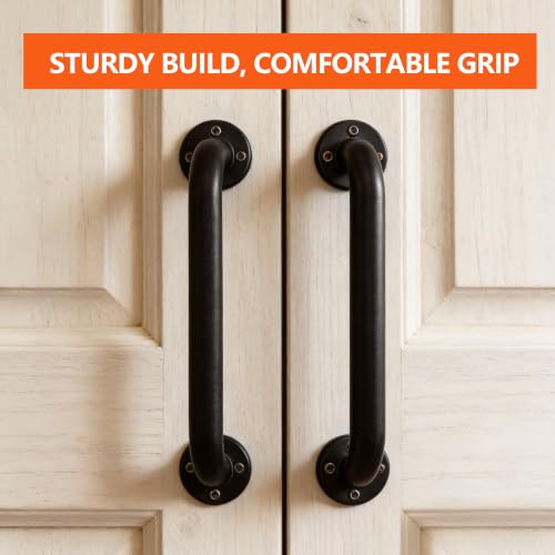 12 Inch Industrial Pipe Handrail Wall Mount Grab Bar for Stairs