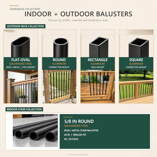 100 Pack 32.25 Inch Balusters for Deck Railing (32.25 Inch)