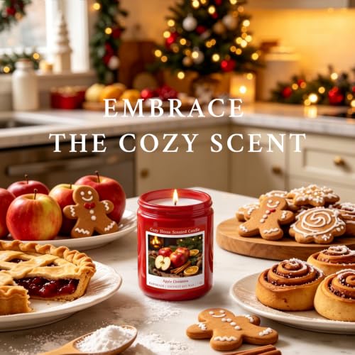 7OZ Apple Cinnamon Scented Candle (Colorful-Apple Cinnamon / 7OZ)