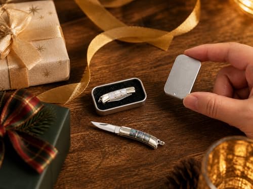 Miniature Gadgets Abalone Pocket Knife