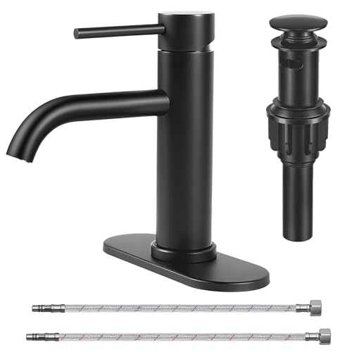 Bathroom Sink 1 Hole Single Handle Lever Faucets Stainless Steel
