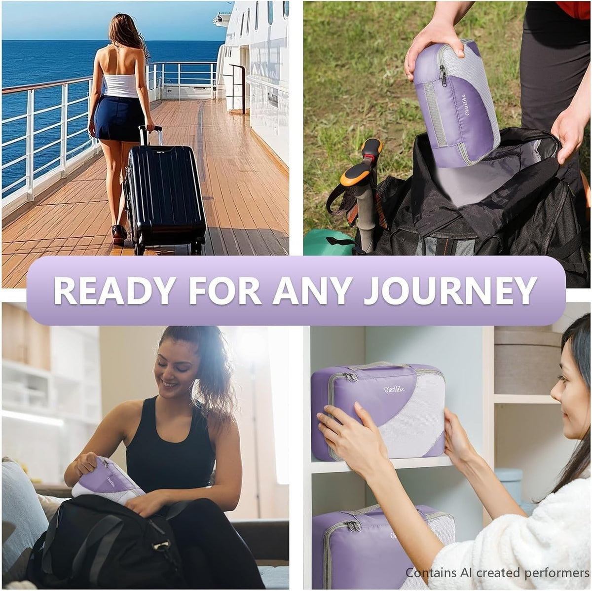 Packing Cubes for Travel (13 Purple)