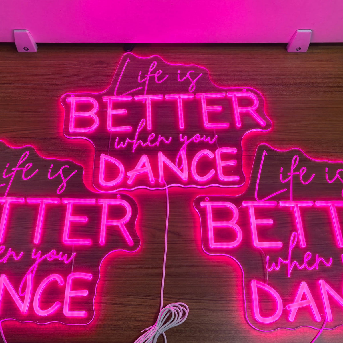 Life Is Better When You Dance Neon Sign Dancing Home Wall Decor 16.3"x12.6" (BETTER DANCE)