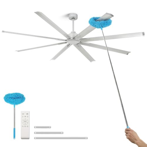 Large Industrial Ceiling Fan No Light with cleaner
