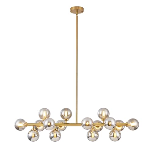Mid Century Modern Glass Globe Sputnik Chandelier