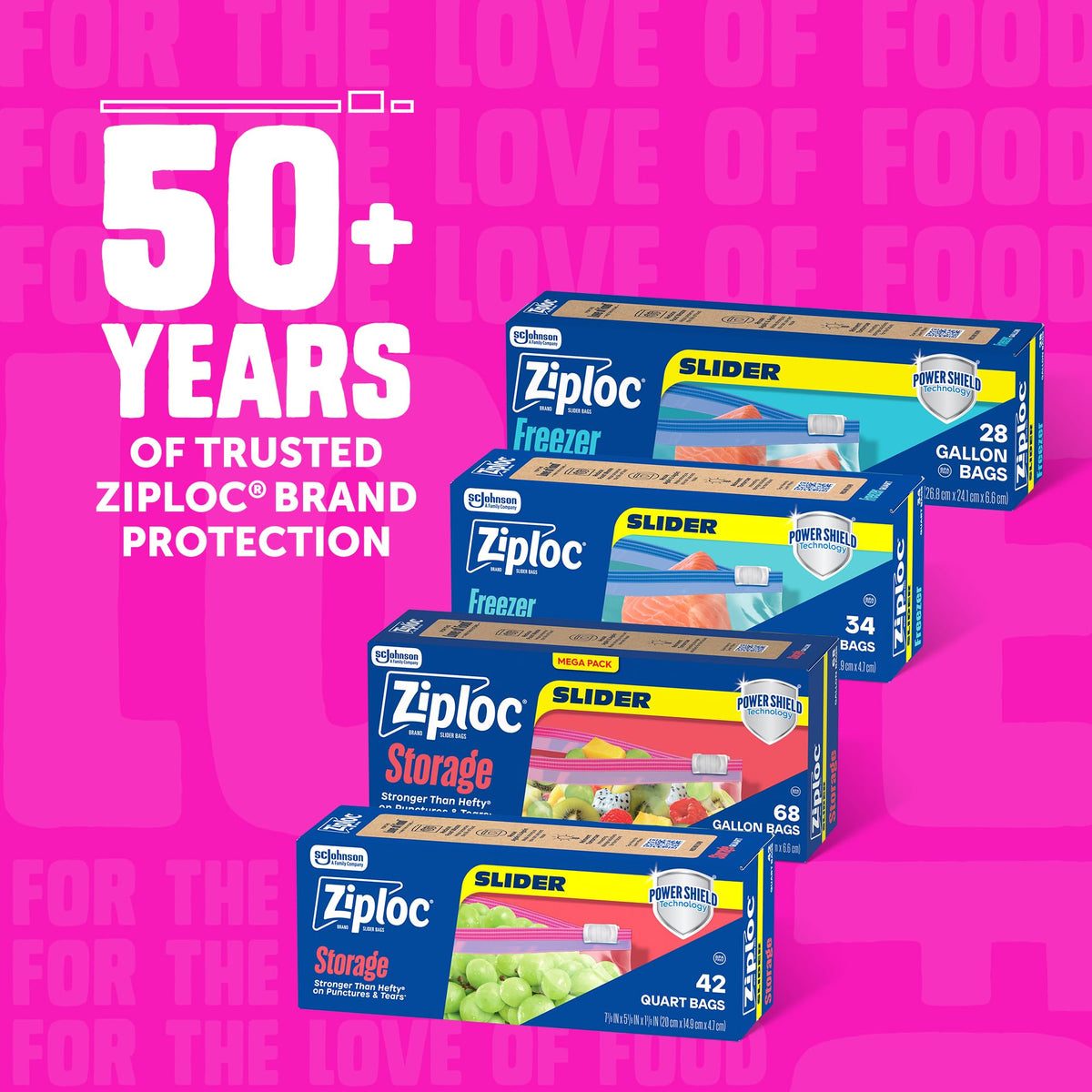 Slider Storage Bags with New Power Shield Technology (104 Count)