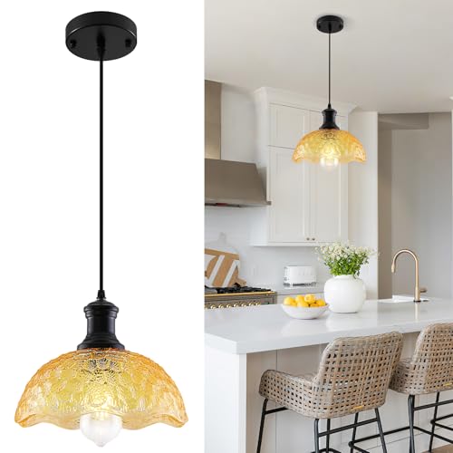 Vintage Glass Pendant Light