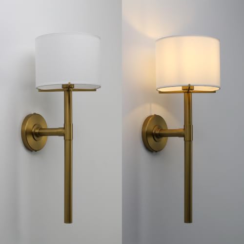 Fabric Shade Wall Sconce with Long Pole