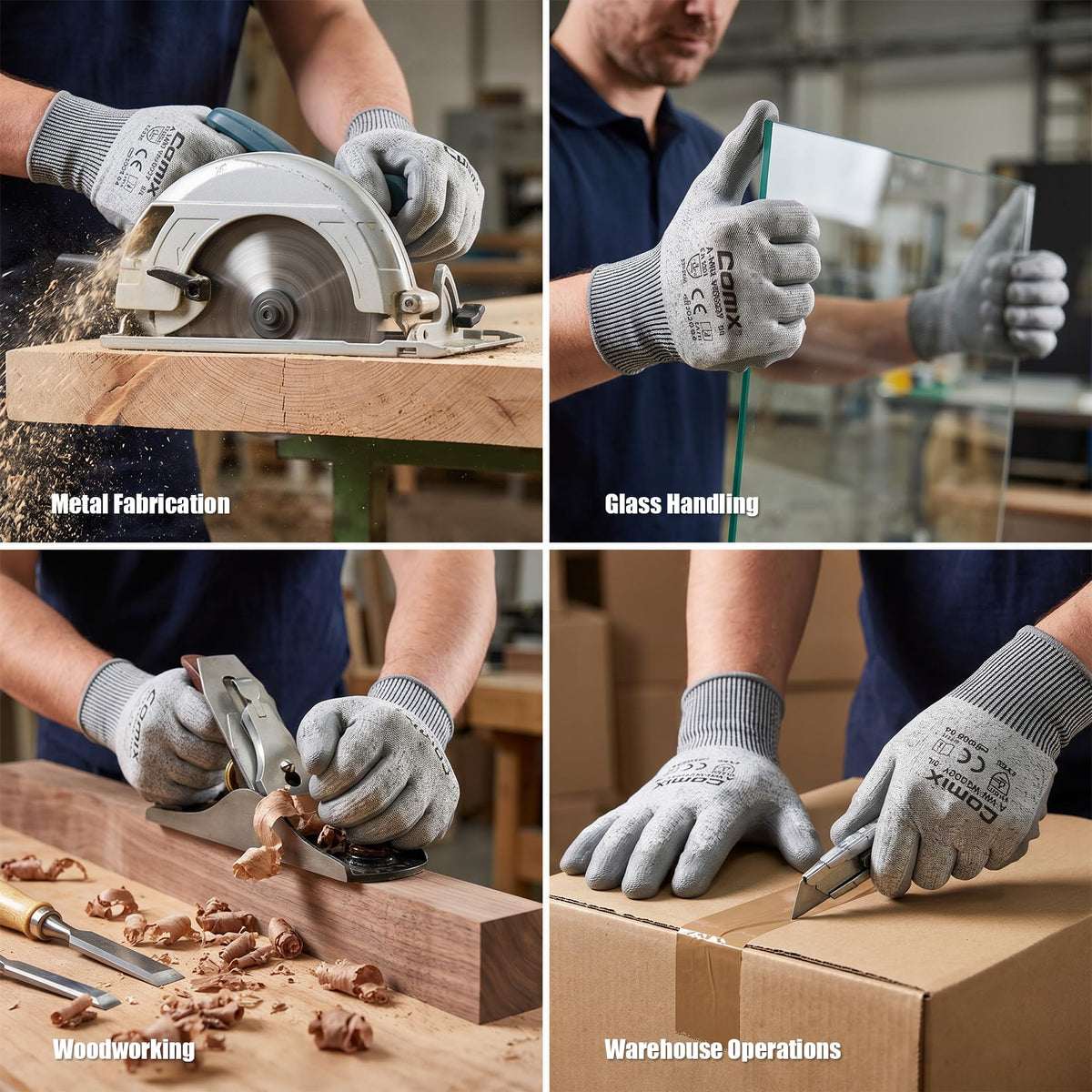 A7 Cut Resistant Work Gloves (Large)