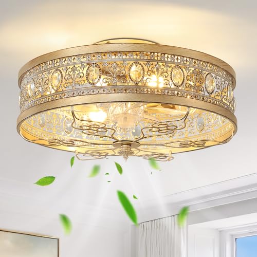 Vintage farmhouse fandelier ceiling fan with light