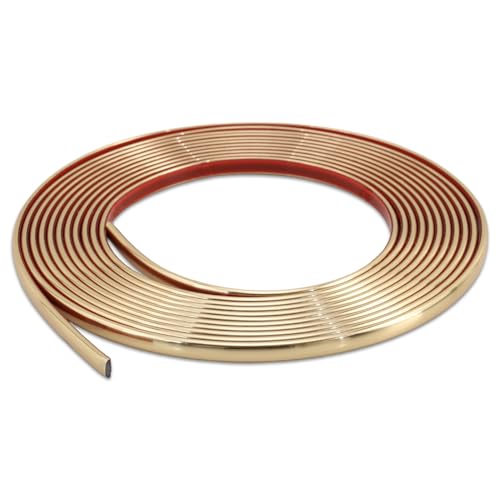 65.6ft Brushed Gold Peel and Stick Molding Trim (20mx8mm / Brushed Gold)